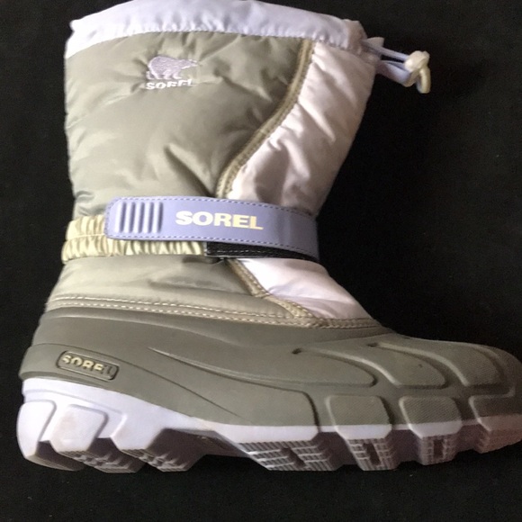 Women’s SOREL Snow Boots Youth Size 6 Lavendar / Gray Blue / Gray NY1810… - Picture 4 of 12